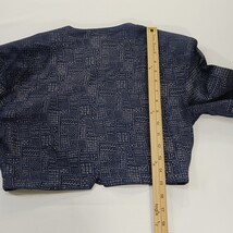 Lizzy B. RN#74972 Women's Blue/White 3-Button Cropped Blazer Jacket Chest 37 image 6