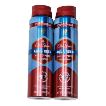 2 Pack Old Spice Aqua Reef Scent Of Cypress Antiperspirant 4.3oz Dry Spray 24/7 - £23.46 GBP