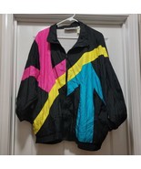 Vintage Longstreet Windbreaker Vivid Colorblock Tracksuit Jacket Womens ... - $49.45