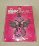 Hard Rock Cafe PINKTOBER Guitar Breast Awareness 2012 Pin NEW Limited Ed... - $225.61 MXN