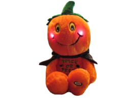 DanDee Halloween Pumpkin Singing Caped Plush Jack O Lantern Put on a Happy Face - £8.96 GBP