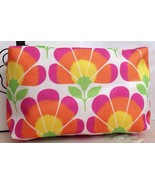Clinique Hot Pink, Orange and Yellow Floral Cosmetic Makeup Bag - £1.37 GBP