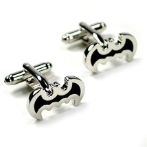 BATMAN CUFFLINKS Super Hero Bat NEW with GIFT BAG Groom Wedding Father&#39;s... - £9.51 GBP