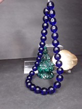Qing Peking glass Cobalt Blue beads Japanese Lacquer box Resin Guanyin sale - £72.84 GBP