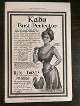 Vintage 1900 Kabo Corsets Bust Perfector Full Page Original Ad 1021 - $6.64
