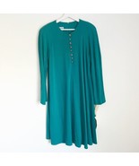 NWT Vtg Jessica Howard by Mitchell Rodbell Bullocks Green A-Line Midi Ge... - $34.99