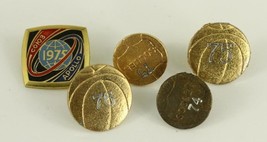Vintage Jewelry High School Sports Basketball Soccer 1974-1976 Lapel Pins - $12.32