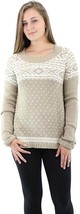 Debbie Morgan Ladies Womens Chunky Sweater Long-Sleeve Sequins Tan Size XL - £22.88 GBP