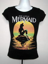 Disney Little Mermaid Ariel t shirt Womens Juniors Medium Sunset Ocean Beach - £17.64 GBP