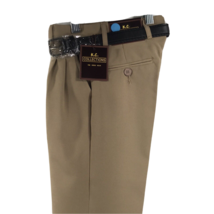 K.C. Collections Boys Khaki Dress Pants with Belt Pleated Front Sizes 4 - 5 - $24.99