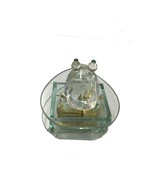 GLASS MUSICAL DECORATIVE ORNAMENT WITH A FROG ON TOP - £13.17 GBP