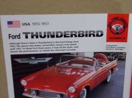 Mint new 55/57 Thunderbird Info and Photos Fold Out Literture - $24.75
