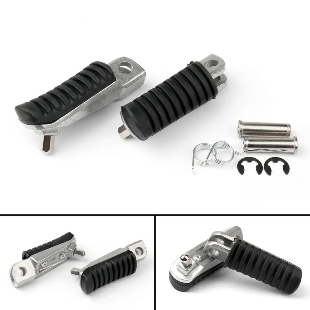Areyourshop front footrest pedals foot pegs for kawasaki er 4n 6f 6n zr 250 400 versys thumb200
