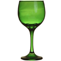 Elegant  Emerald  Green Long Stem Wine Glass Goblet - £24.05 GBP