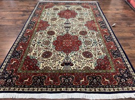 Wonderful Oriental Rug 6x10 Animal Pictorials Cream Dark Red Navy Bule Birds Wow - £3,371.89 GBP