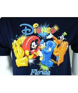 Walt Disney World 2014 Florida Short Sleeve Shirt Unisex Blue Graphic Tee M - $23.71