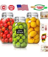 Versatile 64 oz Glass Canisters with Airtight Seal - Perfect for Kitchen... - $78.03 CAD