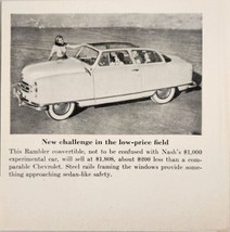 1950 Magazine Photo &#39;50 Rambler Convertible Steel Framed Windows Nash Motors  - £8.78 GBP