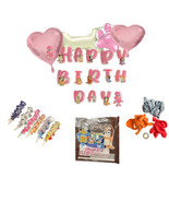 Coco Bluey Pink Birthday Party Supplies 4 Foil &amp; 24 Latex Balloons Decor... - $19.79