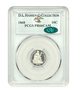 1868 10C PCGS/CAC PR66CAM ex: D.L. Hansen - £2,883.25 GBP