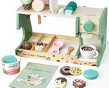 Wooden Ice Cream Toy, 3-In-1 Ice Cream Counter With Coffee Maker 28 Pcs ... - $73.99