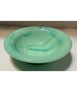Vintage Avon Dish Jade Color Slag Green Blue Milk Glass 5" Rose Bowl - $9.89