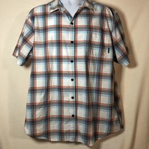 Columbia Button Up Shirt Adult XL Extra Large Multicolor ￼Plaid Short Sl... - £13.14 GBP