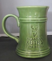 Alexander Keith&#39;s Nova Scotia Fine Beer Embossed Green 14 Oz. Mug Stein - £11.93 GBP
