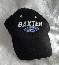 Baxter Ford Baseball Hat Mens Black Embroidered Polyester Hook &amp; Look Strap - $24.70