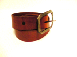 True religion genuine leather belt gunmetal buckle size 30 inch light brown new - £23.70 GBP