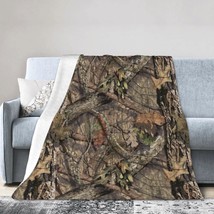 Camo Hunting Camouflage Forest Throw Blanket Super Soft Warm Bed, 60&quot;X50&quot; - £34.18 GBP