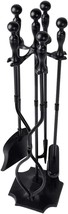 Amagabeli Garden &amp; Home 5 Pcs Fireplace Tools Sets Black Handle Wrought ... - $77.98