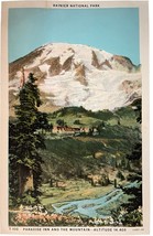 Rainier National Park, Paradise Inn, Washington, vintage postcard - £9.40 GBP