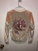 Urban Outfitters Silence &amp; Noise Mermaid Velour Bomber Jacket Womens SZ SMALL - £27.02 GBP