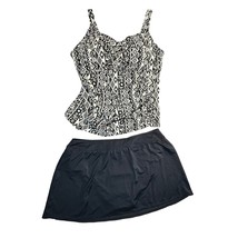 Jinxueer Swimsuit Womens 18W Black White Floral Tankini Two Piece Swim S... - $29.99