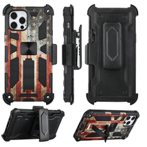 Machine Design 3in1 Combo Holster Clip Case FLAG For iPhone 13 - £6.84 GBP