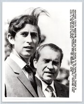 Richard Nixon and Prince Charles 1970 Baltimore Sun Original Archive Photo w COA - £24.49 GBP