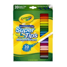 Crayola® Washable Markers, Super Tip, Assorted Colors, Box Of 20 - £11.05 GBP