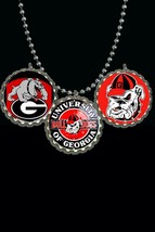 Georgia Bulldogs  3 piece necklace set lot great gift  3 complete necklaces - £6.84 GBP
