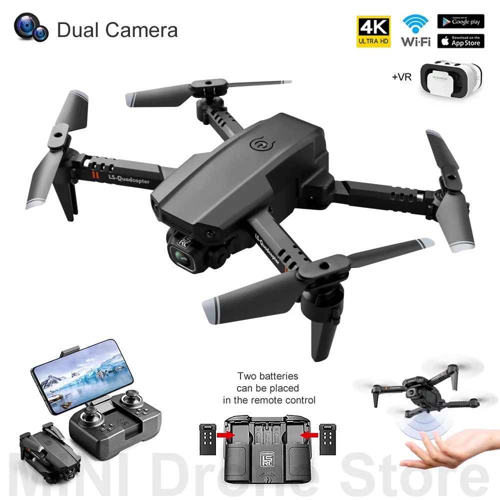 XT6 Easy Fly Mini VR Drone 4K Aerial Photography RC Helicopters Toy Folding - £38.84 GBP+