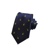Kings Collection Men Formal Pineapple Pattern Ties Polyester Blue Neck Tie - $25.96 CAD