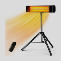 Infrared Outdoor/Indoor Electric Heater - Remote Wall Mount or Tripod Stand -New - £92.66 GBP
