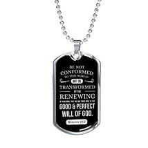 Express Your Love Gifts Inspirational Verse Necklace Will of God Engraved 18k Go - £55.35 GBP
