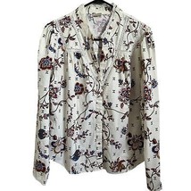 Good Hart Women&#39;s Button Down Blouse Medium Large Floral Cotton Eyelet L... - £7.25 GBP