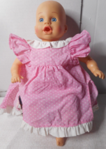 1985 Pound Puppies Tonka Lovable Huggable Outfit Party Pink Dress White Hearts - £9.13 GBP