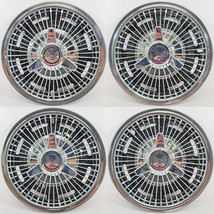 1964-1966 Chevrolet Chevelle Chevy II Corvair # 3953 14&quot; Wire Spinner Hubcap SET - £313.24 GBP