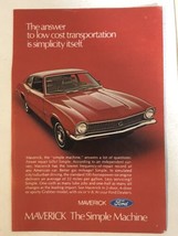 1970 Ford Maverick Car Vintage Print Ad Advertisement  PA1 - £6.11 GBP