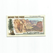 Zion National Park 2022 Topps Allen &amp; Ginter Inside The Park Mini Card #ITP-10 - £3.95 GBP