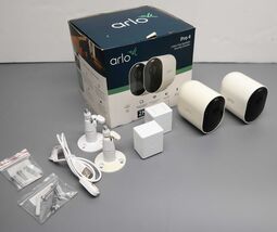 Arlo Pro 4 VMC4250P Wire Spotlight Security 2-Camera Set - White - $89.99