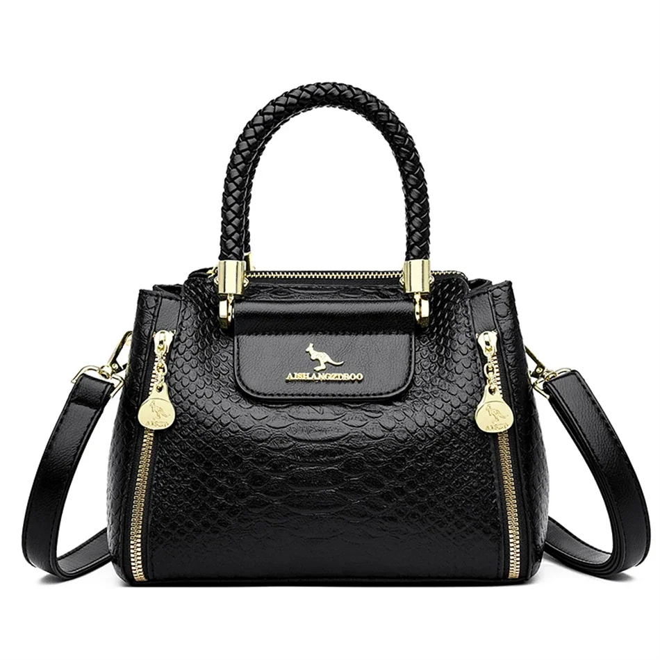 High-quality Soft Leather Women Shoulder Messenger Bags Fashion Crossbod... - $49.02